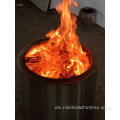 cesta de fuego de acero inoxidable